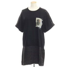 【中古】トーガ TOGA 2023年春夏 × Eiko Yamazawa 切替 半袖Tシャツ ブラック【サイズONE】【BLK】【S/S】【状態ランクB】【レディース】【769085】[APD]