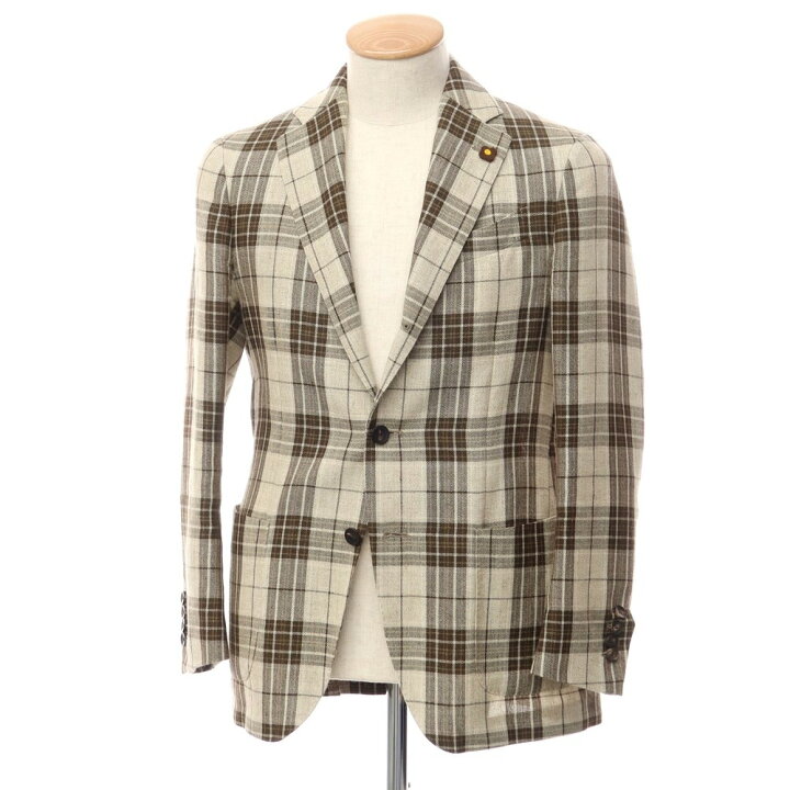 楽天市場】【中古】ラルディーニ LARDINI ウールリネン チェック 3B 