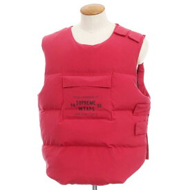 【中古】シュプリーム Supreme 2021年秋冬 WTAPS Tactical Down Vest コラボ ナイロン ダウンベスト レッド系【サイズM】【RED】【A/W】【状態ランクB】【メンズ】【768996】[DPD]