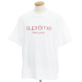 【中古】シュプリーム Supreme 2023年秋冬 Classic Logo S/S Top ロゴ クルーネック 半袖Tシャツ ホワイト【サイズM】【WHT】【S/S】【状態ランクB】【メンズ】【768985】[BPD]