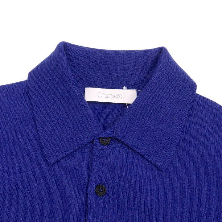 楽天市場】【中古】クルチアーニ CRUCIANI ウール ポロニット ネイビー 