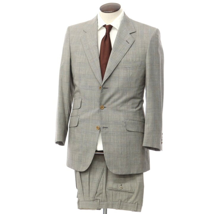 楽天市場】【中古】ブリオーニ Brioni ウール グレンチェック 3つ  