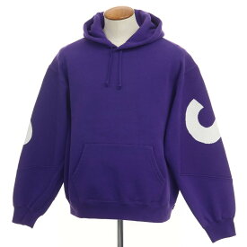 【中古】シュプリーム Supreme 2023年秋冬 Big Logo Jacquard Hooded Sweatshirt コットン プルオーバー パーカー パープル【サイズM】【PUP】【A/W】【状態ランクA】【メンズ】【768787】[BPD]