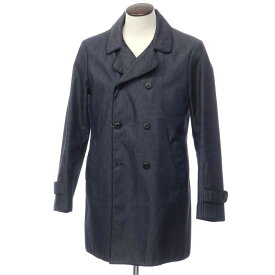 【中古】 アルマーニ コレッツォーニ ARMANI COLLEZIONI ウールポリエステルダブルブレストコート ネイビー【サイズ50】【NVY】【A/W】【状態ランクC】【メンズ】【759892】[BPD]