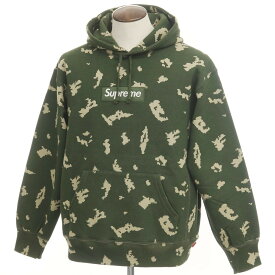 【中古】シュプリーム Supreme 2021年秋冬 Box Logo Hooded Sweatshirt パーカー オリーブグリーン【サイズL】【GRN】【A/W】【状態ランクB】【メンズ】【759884】[BPD]