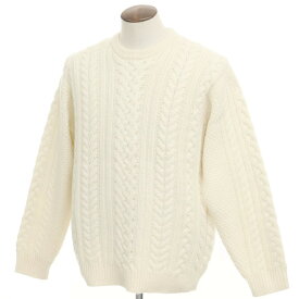 【中古】シュプリーム Supreme 2023年秋冬 Applique Cable Knit Sweater プルオーバーニット オフホワイト【サイズL】【WHT】【A/W】【状態ランクA】【メンズ】【759883】[BPD]