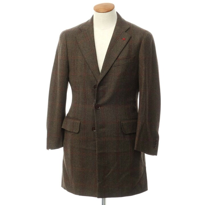 楽天市場】【中古】イザイア ISAIA ウール チェック チェスター 