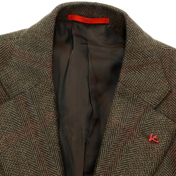 楽天市場】【中古】イザイア ISAIA ウール チェック チェスター 