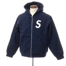 【中古】シュプリーム Supreme 2023年秋冬 S Logo Zip Up Hooded Sweatshirt ジップアップ スウェットパーカー ネイビー【サイズL】【NVY】【A/W】【状態ランクA】【メンズ】【759798】