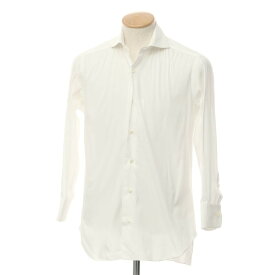 【中古】バルバ BARBA コットンナイロン ホリゾンタルカラー ドレスシャツ ホワイト【サイズ37】【WHT】【S/S/A/W】【状態ランクC】【メンズ】【759796】[APD]