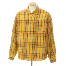 【中古】シュプリーム Supreme 2023年春夏 Pullover Plaid Flannel Shirt コットン カジュアルシャツ イエローオレンジ系【サイズS】【ORG】【A/W】【状態ランクC】【メンズ】【759789】