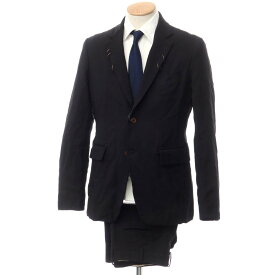 【SALE/20倍】【中古】コムデギャルソン オムドゥ COMME des GARCONS HOMME DEUX 2023年春夏 ポリエステル セットアップ 2つボタンスーツ ブラック【サイズS】【BLK】【S/S/A/W】【状態ランクB】【メンズ】【759788】[APD]