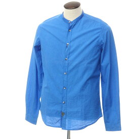 【新品】クーン KOON コットン バンドカラー カジュアルシャツ ブルー【サイズL】【BLU】【S/S】【状態ランクN】【メンズ】【759785】[APD]