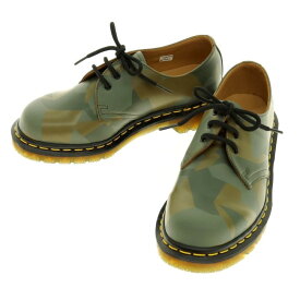 【中古】【未使用】コムデギャルソン オムドゥ COMME des GARCONS HOMME DEUX × Dr.Martens 2022年春夏 1461 レザー シューズ オリーブ系【サイズ6】【GRN】【S/S/A/W】【状態ランクS】【メンズ】【759775】[APD]