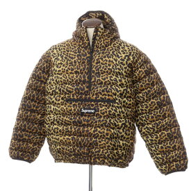 【中古】シュプリーム Supreme 2021年秋冬 Micro Down Half Zip Hooded Pullover ダウンジャケット ブラウンxブラック【サイズL】【BRW】【A/W】【状態ランクC】【メンズ】【759775】