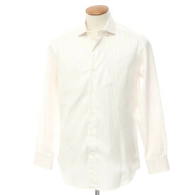 【中古】クイード QJD コットン ストライプ ワイドカラー ドレスシャツ ホワイトxレッド【サイズ39】【WHT】【S/S/A/W】【状態ランクC】【メンズ】【759770】[APD]
