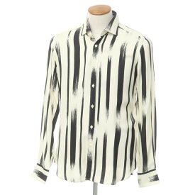 【新品】バグッタ Bagutta レーヨン プリント カジュアルシャツ ホワイトxブラック【サイズ39】【WHT】【S/S/A/W】【状態ランクN】【メンズ】【759694】