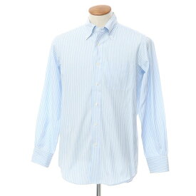 【中古】メイカーズシャツ カマクラ Makers Shirt 鎌倉 コットン ストライプ ボタンダウン ドレスシャツ ライトブルーxホワイト【サイズ40】【BLU】【S/S/A/W】【状態ランクB】【メンズ】【759689】