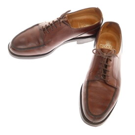 【中古】クロケットアンドジョーンズ CROCKETT&JONES MORETON Uチップ ドレスシューズ ブラウン【サイズ6 1/2E】【BRW】【S/S/A/W】【状態ランクB】【メンズ】【759679】