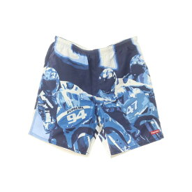 【中古】シュプリーム Supreme 2020年春夏 Recing Water Short ナイロン ショートパンツ ブルーxネイビー×ホワイト【サイズM】【BLU】【S/S】【状態ランクB】【メンズ】【759596】