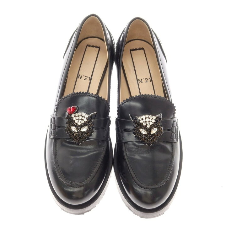 楽天市場】【中古】ヌメロ ヴェントゥーノ N°21 ビジュー ローファー 