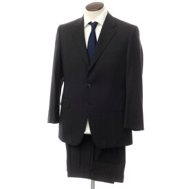 【中古】アクアスキュータム Aquascutum ウール セットアップ 3つボタンスーツ ブラックxネイビー【サイズ94AB4】【BLK】【S/S】【状態ランクA】【メンズ】【759582】