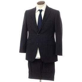 【中古】アクアスキュータム Aquascutum ウール セットアップ 2つボタンスーツ ブラックネイビー【サイズ94AB4】【NVY】【S/S】【状態ランクB】【メンズ】【759582】