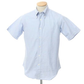 【中古】インディビジュアライズドシャツ INDIVIDUALIZED SHIRTS コットン ボタンダウン 半袖シャツ ライトブルー【サイズ15】【BLU】【S/S】【状態ランクB】【メンズ】【759572】