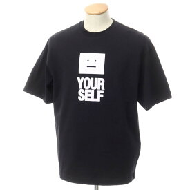 【SALE/20倍】【中古】アクネストゥディオズ ACNE STUDIOS ストレッチコットン プリント 半袖Tシャツ ブラック【サイズXS】【BLK】【S/S】【状態ランクB】【メンズ】【759570】