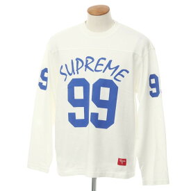 【中古】シュプリーム Supreme 2024年春夏 99 L/S Football Top コットン 長袖Tシャツ ホワイト【サイズM】【WHT】【S/S/A/W】【状態ランクB】【メンズ】【759495】