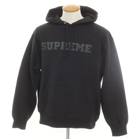 【中古】シュプリーム Supreme 2024年春夏 Collegiate Hooded Sweatshirt プルオーバー スウェットパーカー ブラック【サイズM】【BLK】【A/W】【状態ランクB】【メンズ】【759476】