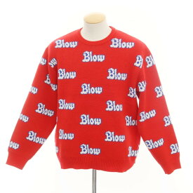 【中古】シュプリーム Supreme 2023年秋冬 Blow Sweater アクリル クルーネックニット レッド【サイズS】【RED】【A/W】【状態ランクB】【メンズ】【759476】[EPD]