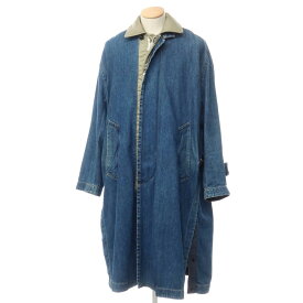 【中古】サカイ Sacai デニム ナイロン 切替 ロングコート ブルー【サイズ1】【BLU】【S/S/A/W】【状態ランクC】【メンズ】【759475】