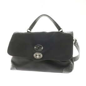 【中古】ザネラート ZANELLATO ポスティーナ ナイロン ショルダーバッグ ブラック【W37xH22xD17】【BLK】【S/S/A/W】【状態ランクB】【メンズ】【759383】[BPD]
