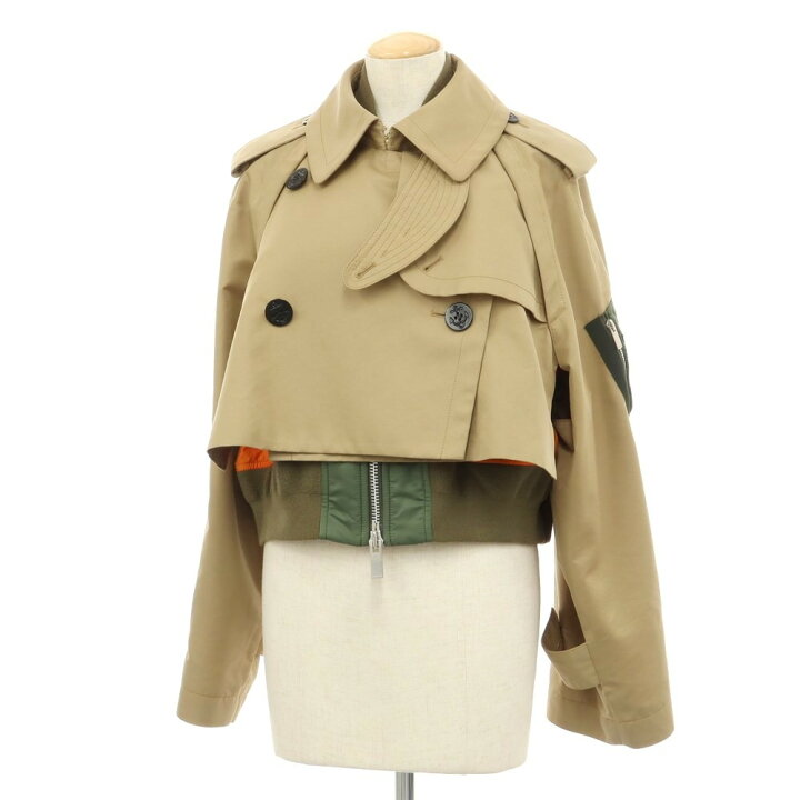 楽天市場】【中古】サカイ Sacai コットンポリエステル トレンチ 
