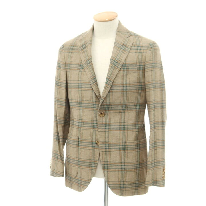 楽天市場】【中古】ラルディーニ LARDINI シルクリネン チェック 3B 