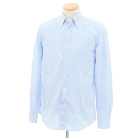 【中古】フェイ FAY コットン チェック ボタンダウン カジュアルシャツ ライトブルーxホワイト【サイズ38】【BLU】【S/S/A/W】【状態ランクC】【メンズ】【759277】[EPD]