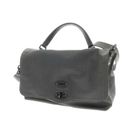 【中古】ザネラート ZANELLATO PVC ポスティーナ ショルダーバッグ ブラック【W36.5xH23xD16.5】【BLK】【S/S/A/W】【状態ランクB】【メンズ】【759097】[BPD]