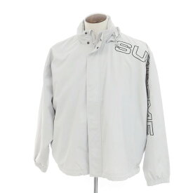 【中古】シュプリーム Supreme 2024年秋冬 Spellout Embroidered Track Jacket ナイロン シェルジャケット ライトグレー【サイズL】【GRY】【S/S】【状態ランクA】【メンズ】【759070】[DPD]