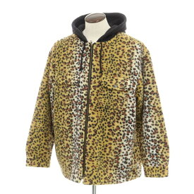 【中古】シュプリーム Supreme 2023年秋冬 Fleece Zip Up Hooded Shirt フリース ジップパーカー イエローxブラック【サイズXL】【YEL】【A/W】【状態ランクB】【メンズ】【758993】[BPD]