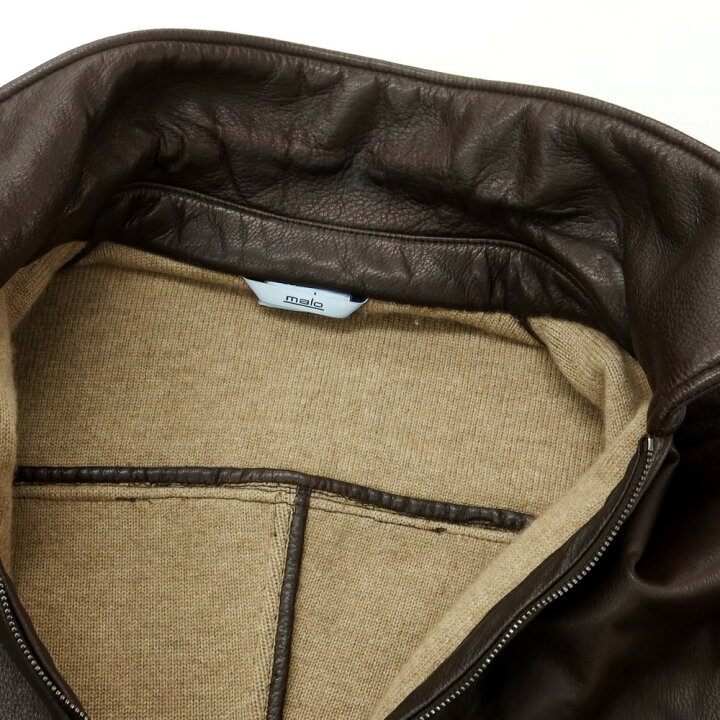楽天市場】【中古】マーロ Malo レザー カシミヤ ジップアップ レザー 