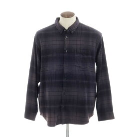 【中古】シュプリーム Supreme 2023年春夏 Shadow Plaid Flannel Shirt チェック ネルシャツ グレーxブラック【サイズL】【A/W】【状態ランクD】【メンズ】 CPD