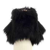 24awCOMME des GARÇONS ファーコート ブラック Sサイズ