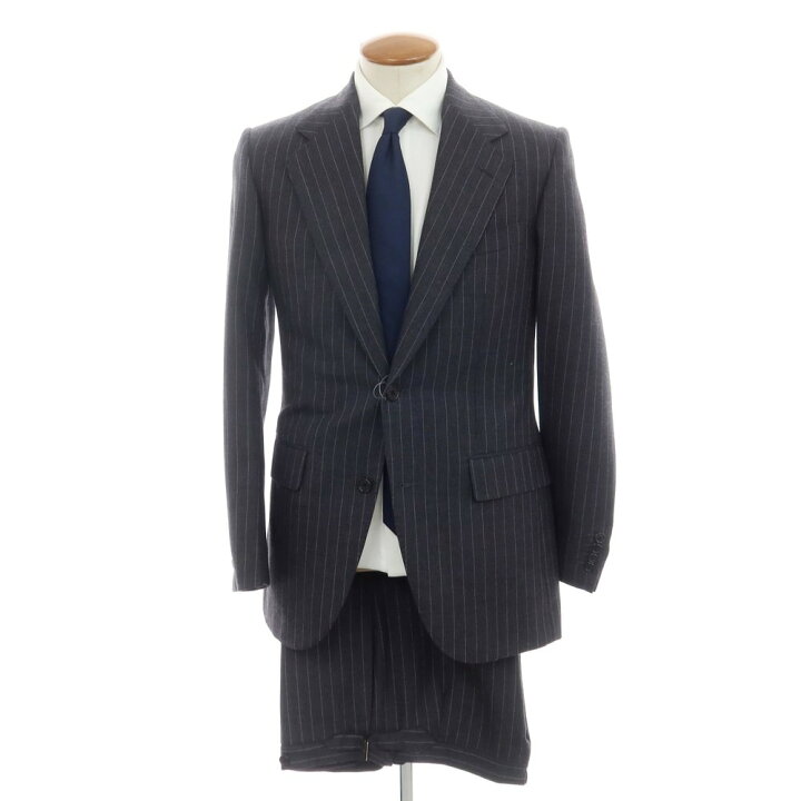 楽天市場】【中古】ハズバンズ HUSBANDS ウール ストライプ 2つボタン 