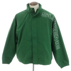 【中古】シュプリーム Supreme 2024年秋冬 Spellout Embroidered Track Jacket ナイロン トラックジャケット グリーン【サイズL】【GRN】【S/S】【状態ランクA】【メンズ】【758792】[CPD]