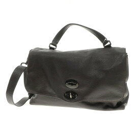 【中古】ザネラート ZANELLATO POSTINA レザー 2way ポストマンバッグ ショルダーバッグ ダークブラウン【W41xH25xD18】【BRW】【S/S/A/W】【状態ランクC】【メンズ】【758775】