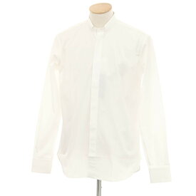 【SALE/返品不可】【中古】サンローランパリ SAINT LAURENT PARIS ブロード織りコットン ドレスシャツ ホワイト【サイズ37】【S/S/A/W】【状態ランクB】【メンズ】 EPD [EPD]