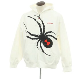 【中古】シュプリーム Supreme 2024年秋冬 Spyder Zip Up Hooded Sweatshirt ジップアップ パーカー ホワイト【サイズL】【WHT】【A/W】【状態ランクA】【メンズ】【749887】