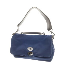 【中古】ザネラート ZANELLATO ナイロン レザー 2Way ショルダーバッグ ネイビーxブラウン【W40xH20xD17】【NVY】【S/S/A/W】【状態ランクB】【メンズ】【749881】