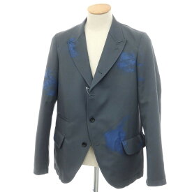 【中古】コムデギャルソンシャツ COMME des GARCONS SHIRT 2024年春夏 ポリエステル ペイントジャケット アッシュグリーン【サイズS】【GRN】【S/S】【状態ランクA】【メンズ】【749868】[DPD]